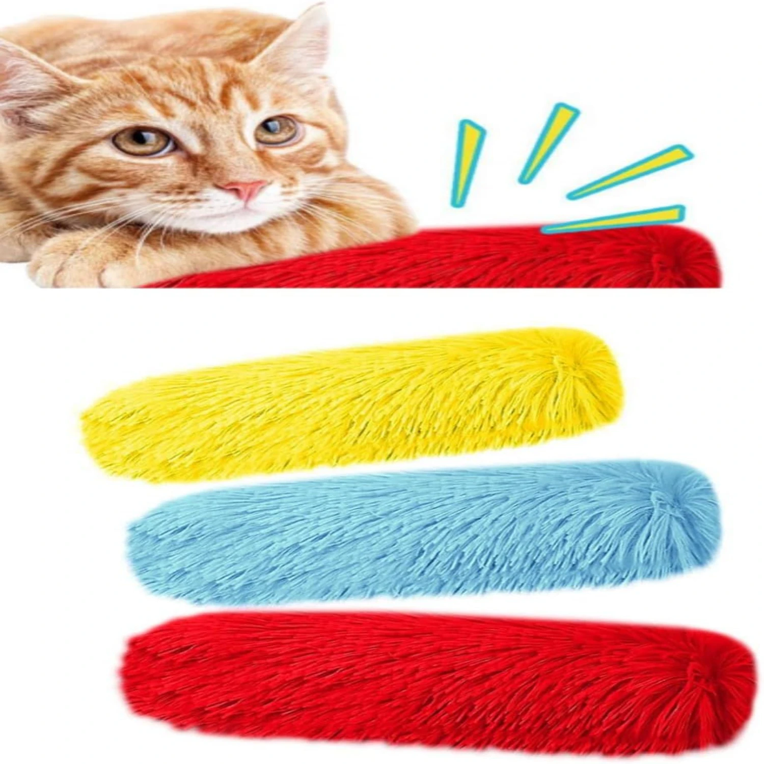 

Cat Kicker Toy - 3 Pcs Interactive Catnip Toys for Indoor Cats - Durable and Entertaining Cat Chew Toy