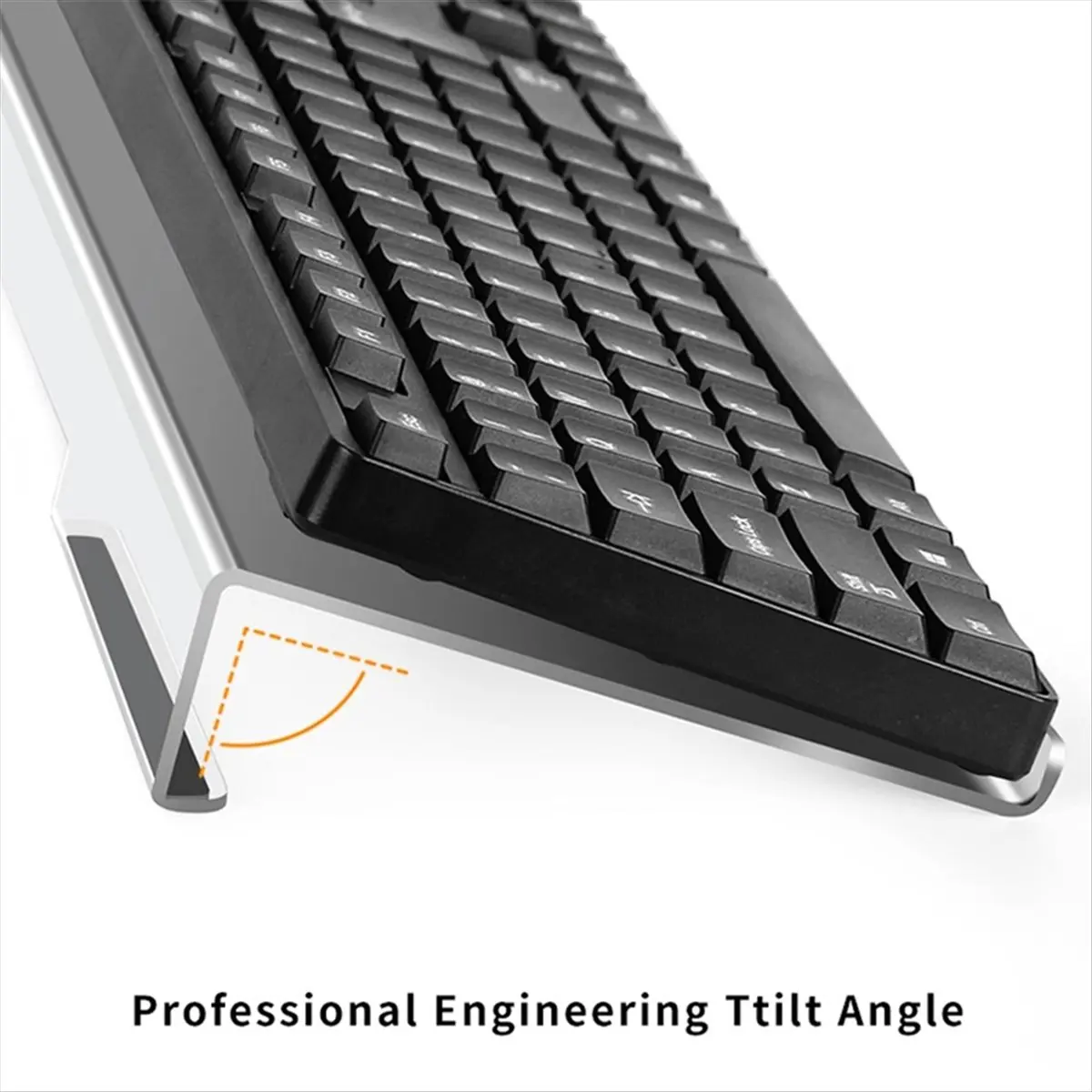 sixsix Acrylic Keyboard Stand Transparent Ergonomic Tilt Riser for Improved Typing - Desk Laptop Keyboard Feet Lifter A