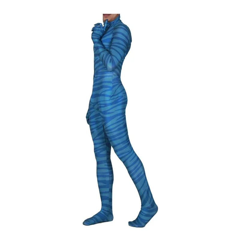 Jake Sully Neytiri Cosplay Costume para Adultos e Crianças, Filme Avatar 2, Spandex, Zentai, Vestido extravagante, Traje de Halloween, Vestido extravagante, Unisex