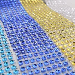 2/5yard Diamond Mesh Wrap Glitter Bling Crystal Mesh Ribbon Roll Tape Tulle Event Party Wedding DIY Decorations Table Cake Wrap