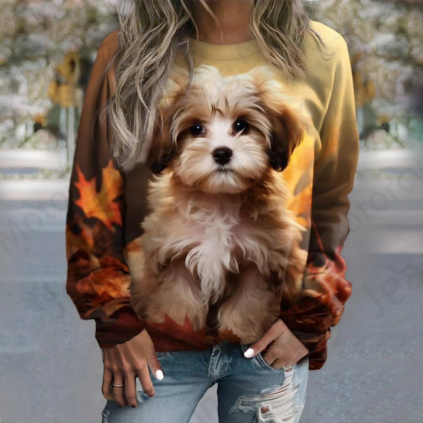 Cute Dog 3d Print Hoodie Women Fashion O-neck Hoodies Women Sweats Animal Coat Cat Clothes Casual Long Sleeve Sweatshirt Female