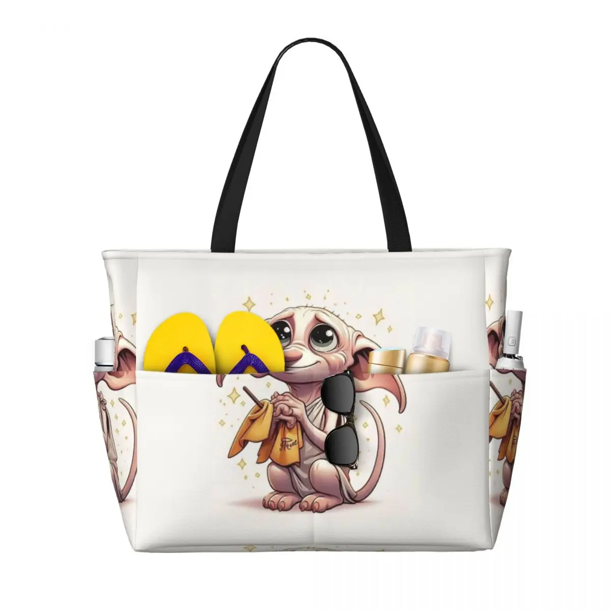 Bruxaria e feiticeira dos desenhos animados cosplay praia sacola esporte ginásio yoga duffle grande sacola de viagem feminina saco de fitness