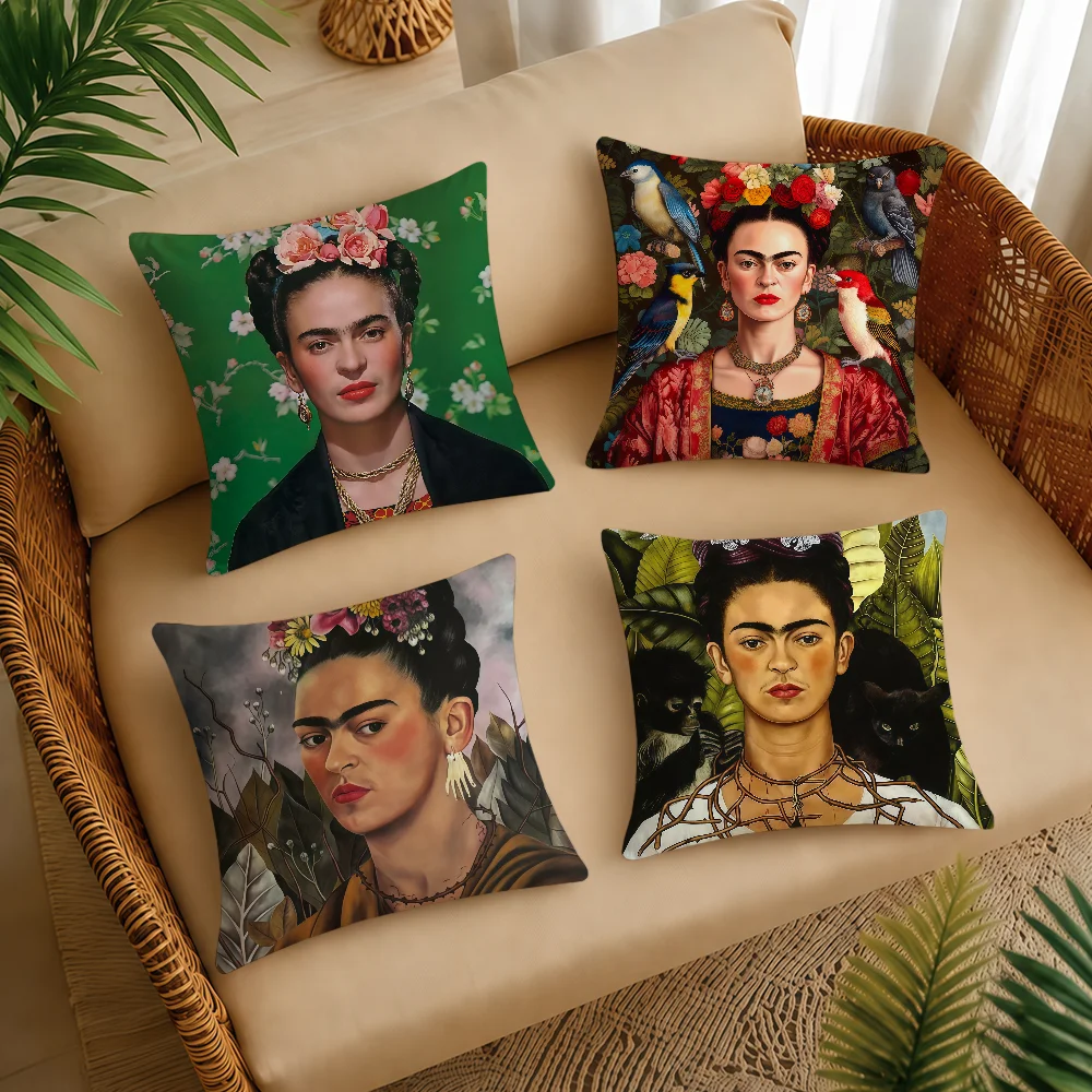 Art F-FridaS K-KahloS Cushion Cover Square Decorative Throw Pillow Case Sofa Bed Living Room Anniversary Gifts