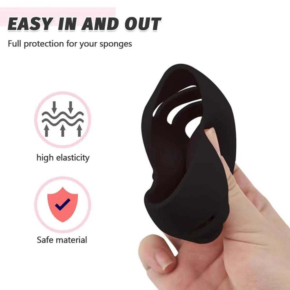 Make-upsponshouder Milieuvriendelijke siliconen schoonheidseieren Opbergdoos Multi-hole Travel Portable Cosmetic Puff Organizer Box