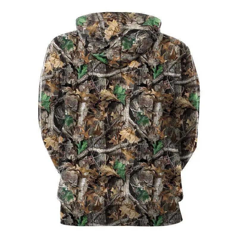 Autumn Fishing Camouflage 3D Hoodies Men Women Outdoor Fishing Camping Hunting Clothing Unisex Hooded Coats Tops