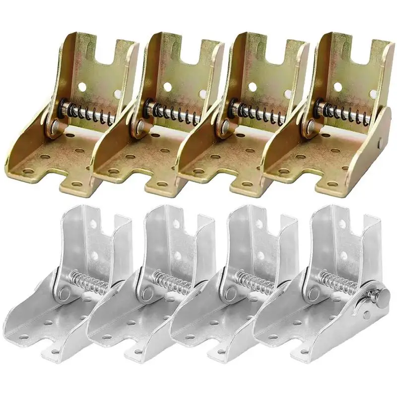 4Pcs/set 90 Degree Self-Locking Folding Hinge Table Legs Chair Extension Foldable Self Locking Fold Feet Hinges Hardware