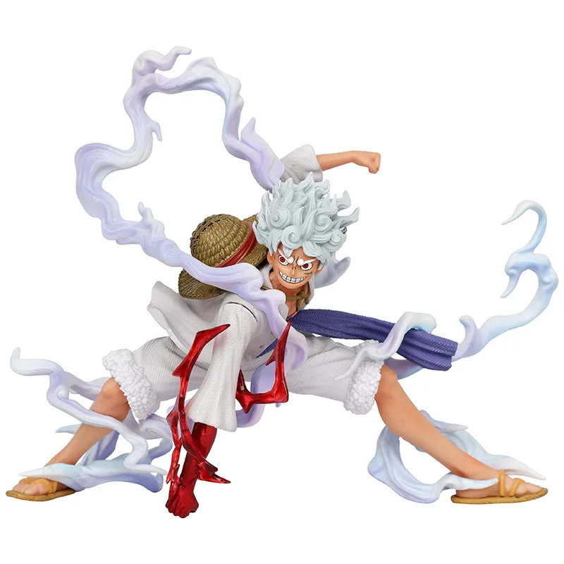 One Piece Anime Sun God Gear 5 Nika Luffy 19cm Action Figures Pvc Statue Handmade Model Collection Room Ornament Kids Toy Gifts