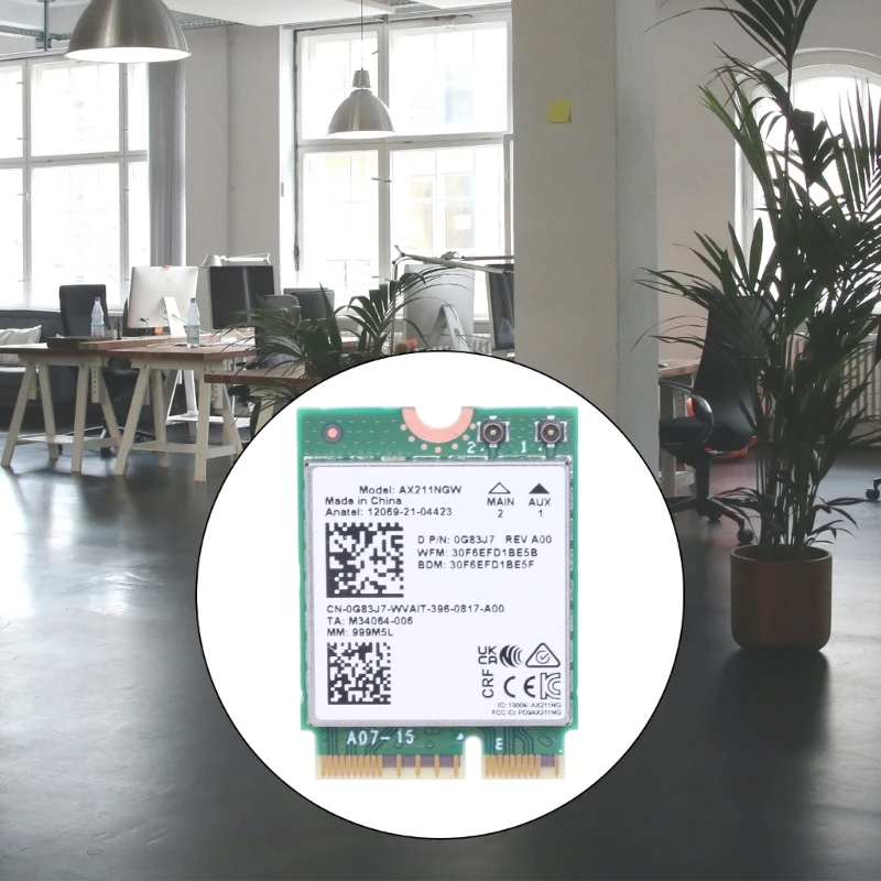 Беспроводная карта WiFi6E AX211NGW AX211NGW CNVio2, совместимая с 5,3 2,4/5/6G, Прямая поставка
