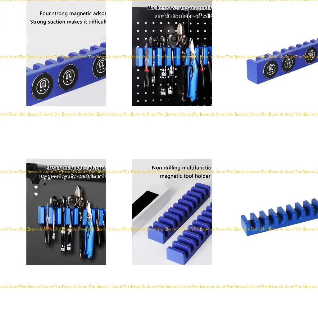 12PF Heavy Duty Storage Rack For Garage Tools Wrench Pliers Screwdriver Wall Mounted Sturdy ABS Design