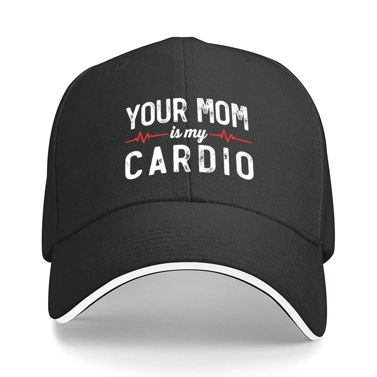 Divertido que dice tu mamá es mi cardio | Me encanta las mamás calientes gorra de béisbol lindo Cosplay protector solar gorras para hombre y mujer