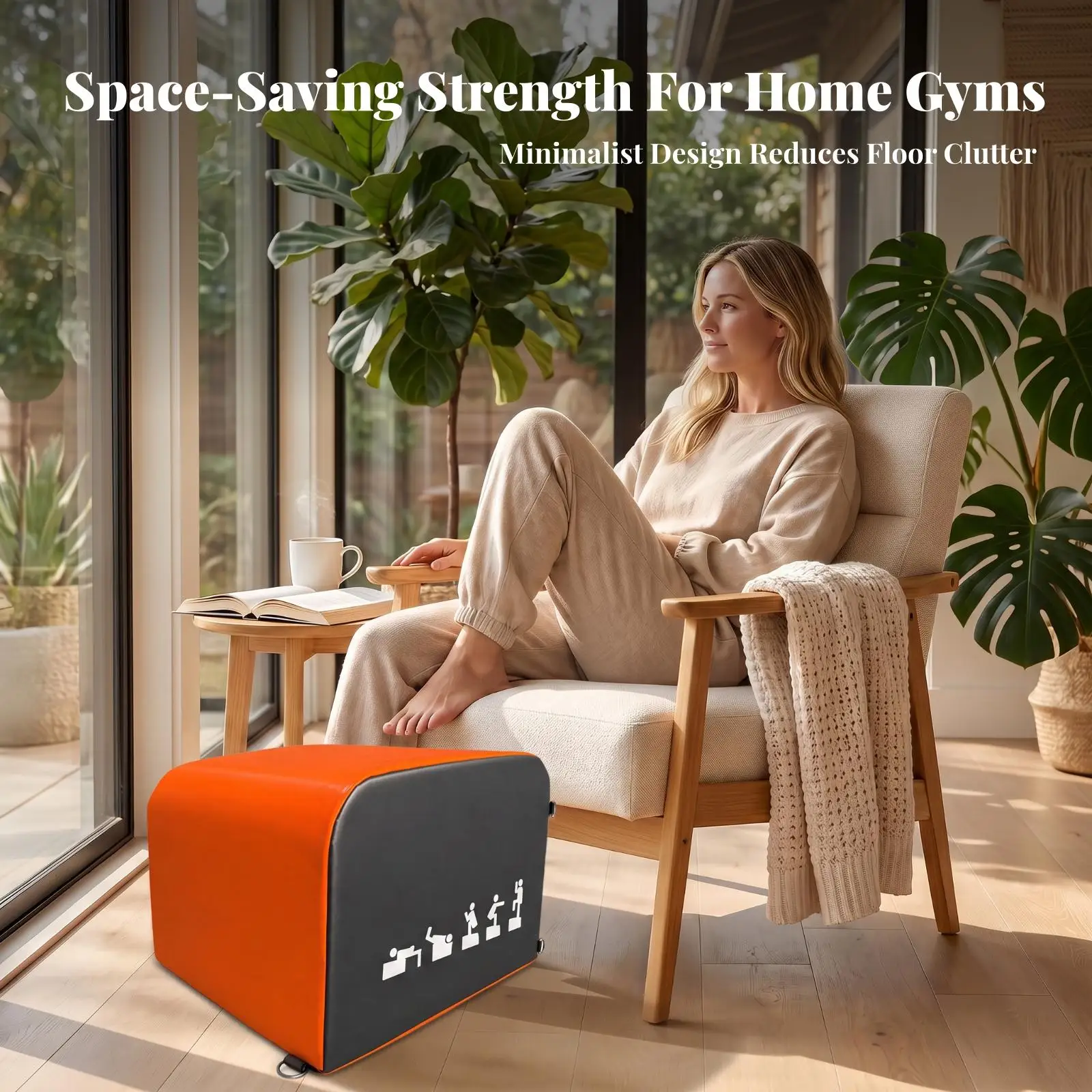 Compact Padded Workout Pad | Supportive, Wipe-Clean, Fitness Equipment, for Home