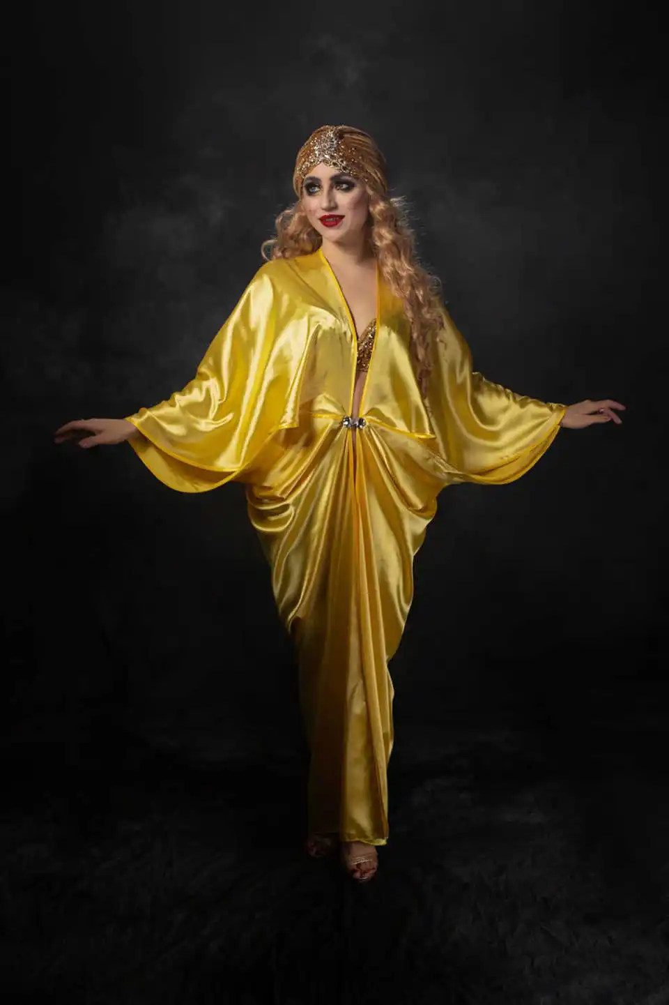 

Graceful Dresses Women Robe Lace Up Long Sleeve Maternity Dressing Shower Gown for Photography Custom Made