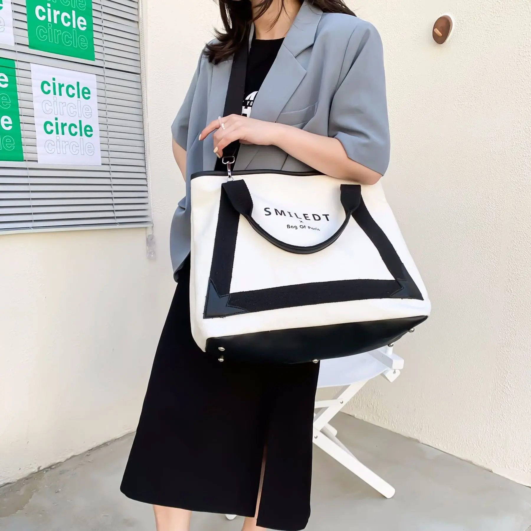 Fashion Canvas Women Handbags Large Capacity Ladies Shoulder Shopper Bag Famous Designer Casual Female Tote Top-handle Bags 2023