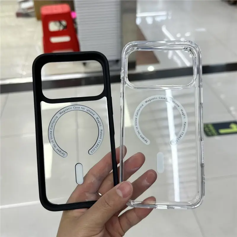 Spigen Ultra Hybrid Magnetic Case For iPhone Air 12 13 14 15 16 17 Pro Max Transparent Case For Apple Magsafe Cover - 5