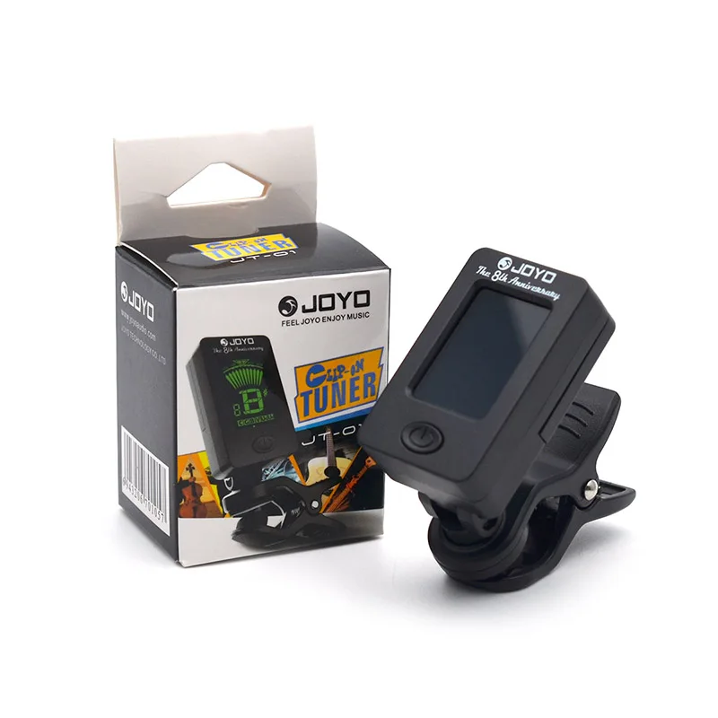 JOYO JT-01 LCD Clip-on Guitar Tuner Bass Tuner Violin Tuner Ukuele Chromatic Universal 360 Degree Rotatable Sensitive