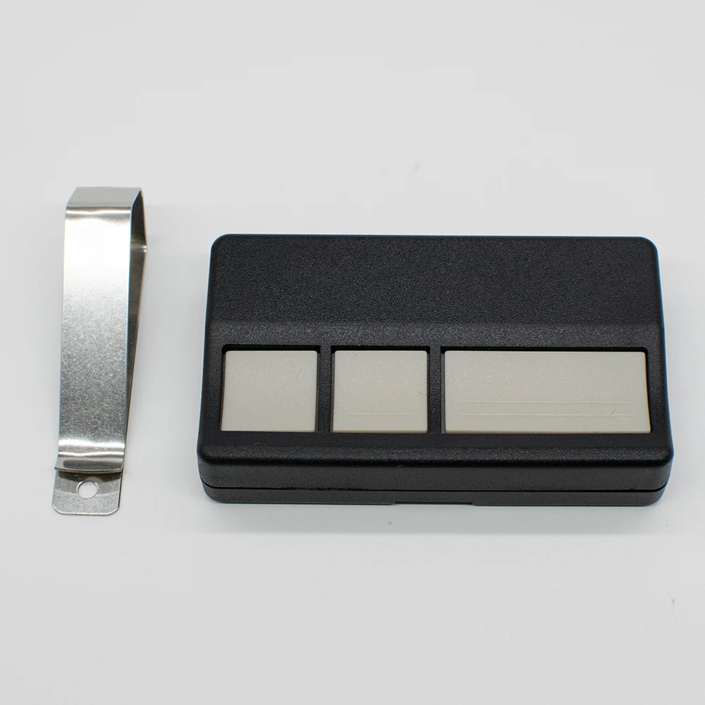 Chamberlain LiftMaster 971LM 973LM Keamanan + 390MHz Merah Oranye Tombol Belajar Pembuka Pintu Garasi Remote Control dengan Klip Visor