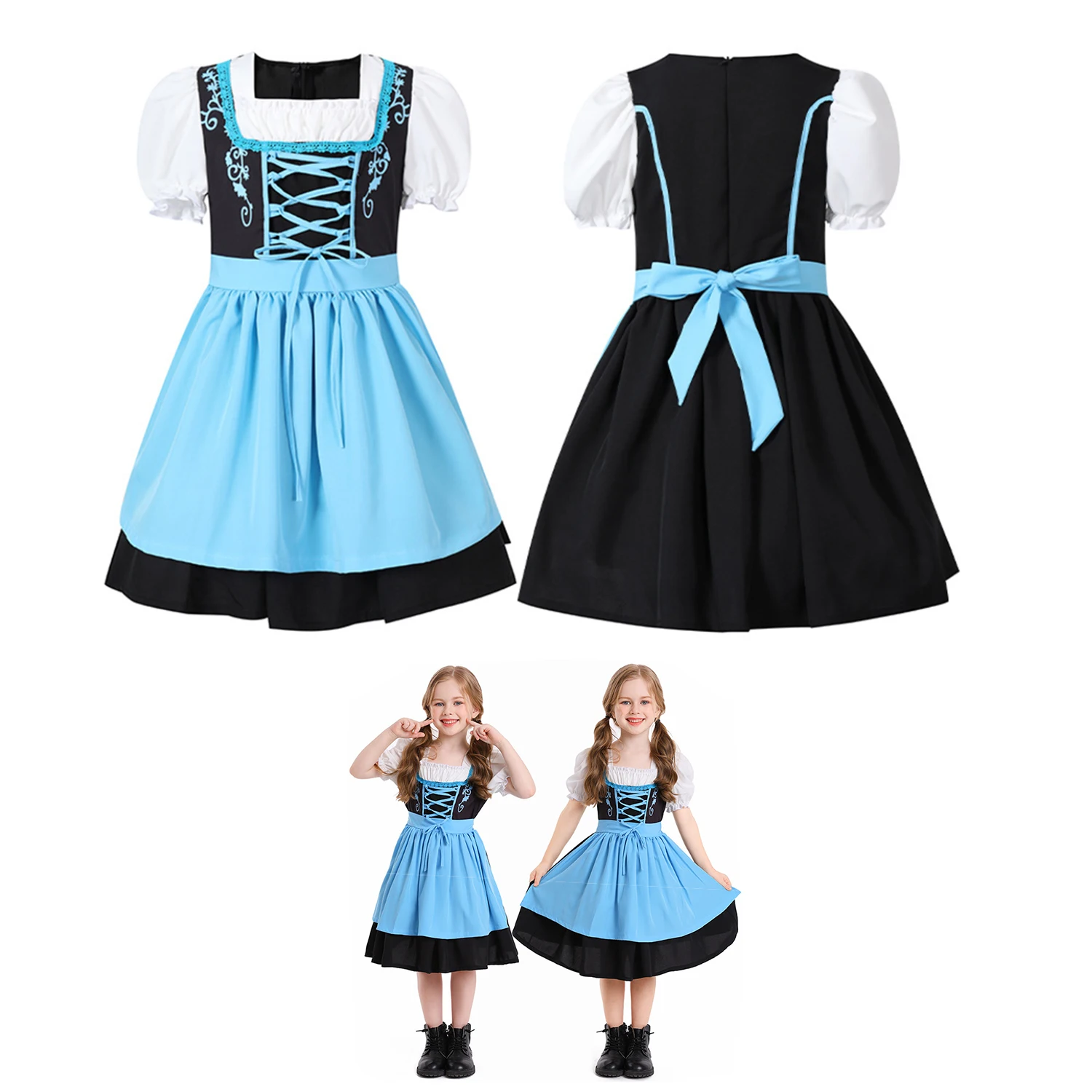 

Girl Carnival Dirndl Oktoberfest CostumeGerman Beerfest Wench Maid Parade OutfitCosplay Fancy Party Dress