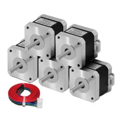 5Pcs 4-lead Nema17 Stepper Motor 42 Motor Certification Nema 17 Motor 42BYGH 1.5A 17HS4401 For Ender 3 CR10 3D Printer CNC XYZ