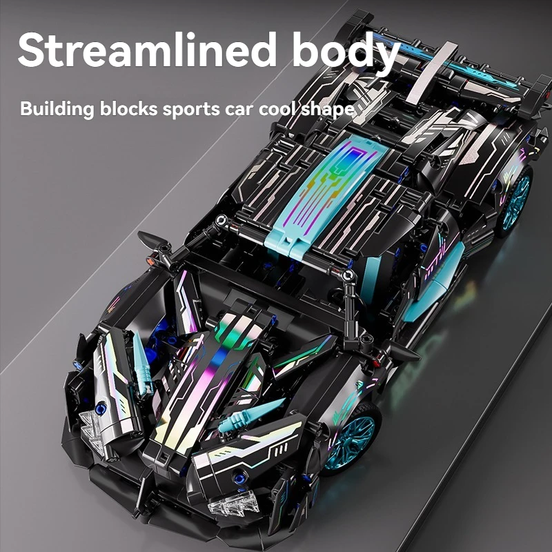 1:14 corrida técnica diy carro esportivo blocos de construção brinquedos montar tijolo carro brinquedos para o aniversário das crianças e presente natal