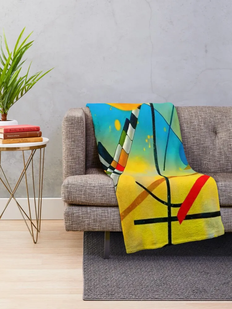 Wassily Kandinsky - Frohlicher Aufstieg Throw Blanket Decorative Sofas Sofa Quilt Soft Blankets