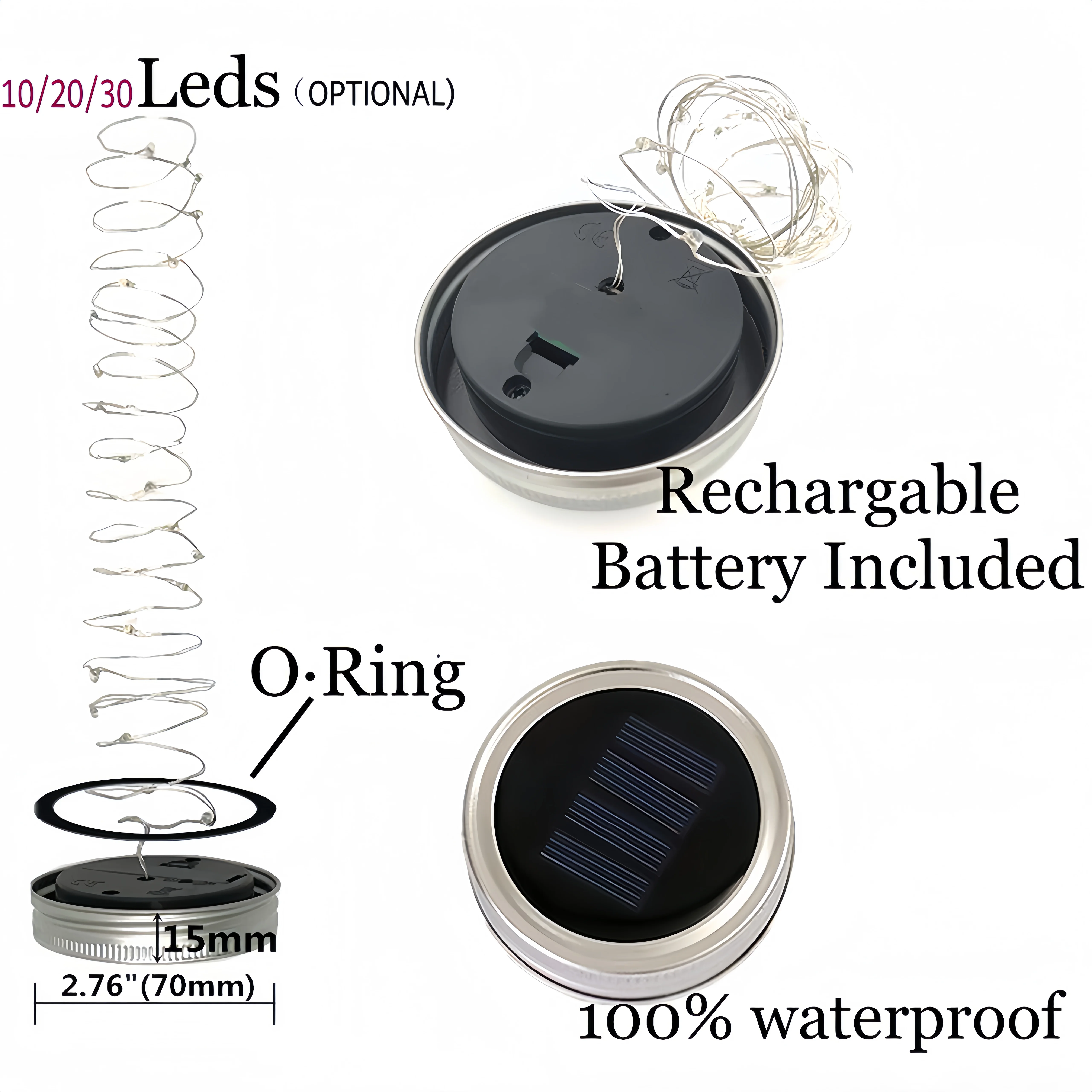 Solar Powered Mason Jar Lid In - огляд і ціна Home Security Yard Sign