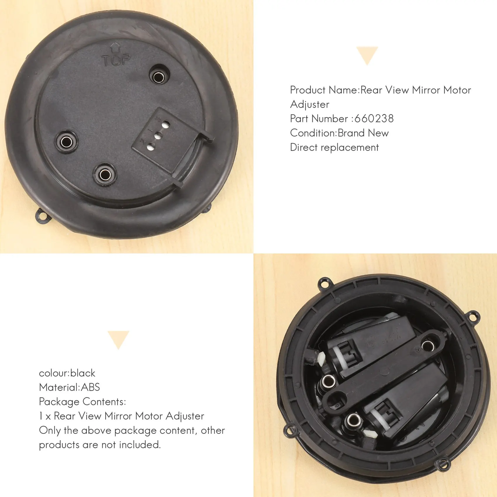 Ajusteur de moteur de rétroviseur externe avant, 660238, 206, 207, 306, 307, C2, C3, C4, C5