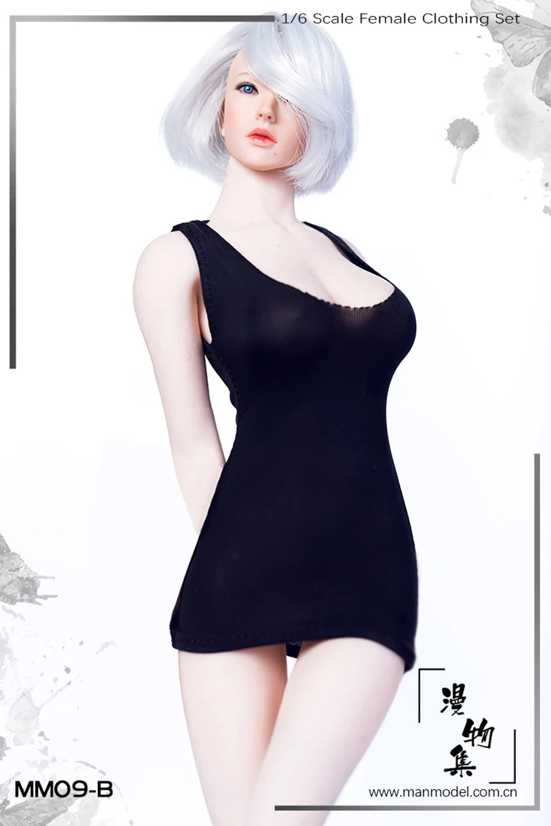 mm09 1/6 Vrouwelijke Vest Jurk Avondjurk Ultra Korte Rok Kleding Model Fit 12-inch Soldaat Action Figure Body