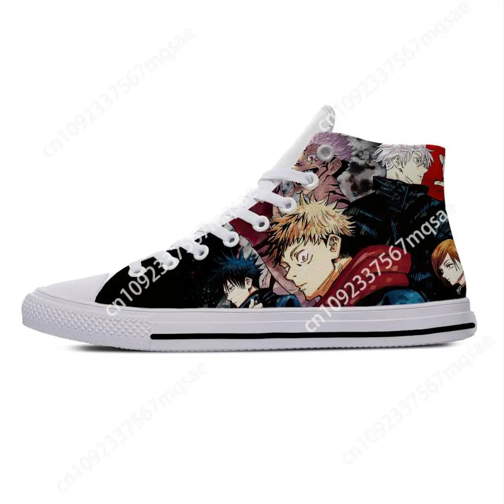 

Аниме Манга Мультфильм Дзюдзюцу Кайсен Годзё Сатору Повседневная тканевая обувь Высокие легкие дышащие мужские и женские кроссовки с 3D принтом