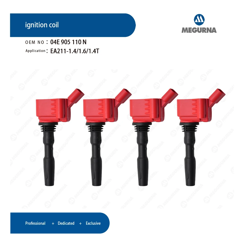 

MEGURNA 1/4Pcs Ignition Coil 1.4L 1.4T 1.6L EA211 Engine for VW Passat Lavida Santana Magotan Sagitar Audi A3 A4 Q3 04E905110N
