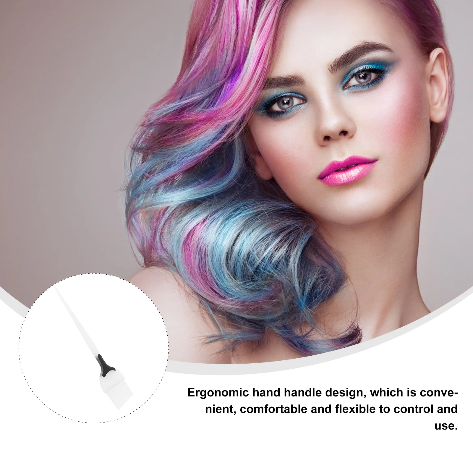 

3pcs Hair Dyeing Brushes Professional Upgrade Lightweight Ergonomic Handle For Home Salon Use Diy Hair Coloring Tools