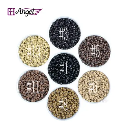 1000pcs/jar 3.0mm nano Ring copper silicone beads hair extension tools nano micro tube ring For Nano TIp Hair Extensions