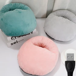 Calentador eléctrico USB, calentador de pies, potencia de carga, forro polar, cubierta cálida para pies de gato de dibujos animados, almohadillas térmicas para dormir en casa y dormitorio