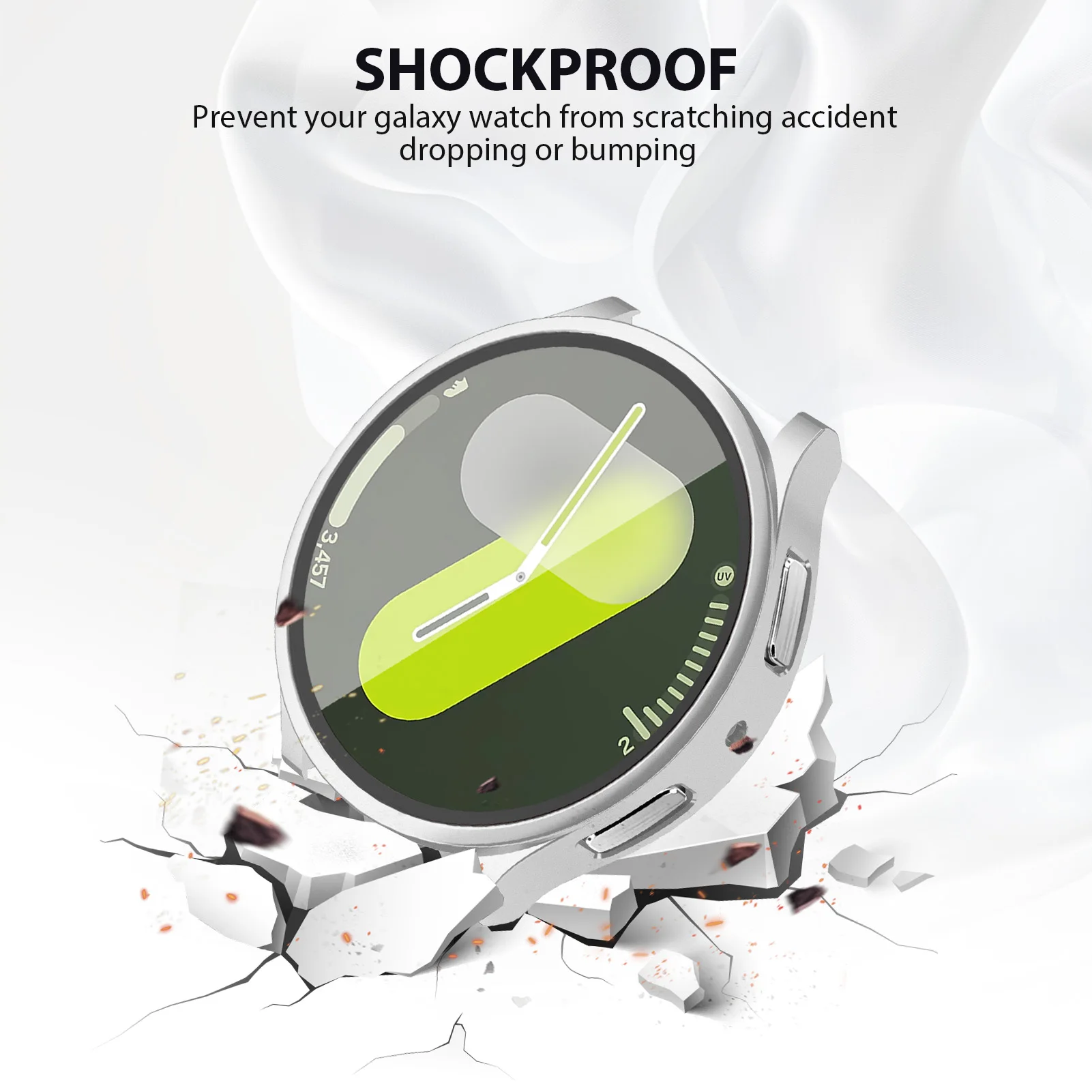 삼성 갤럭시 시계 7용 유리 + 케이스 44mm 40mm 액세서리 화면 보호기 올라운드 범퍼 쉘 갤럭시 시계 7 44mm 커버