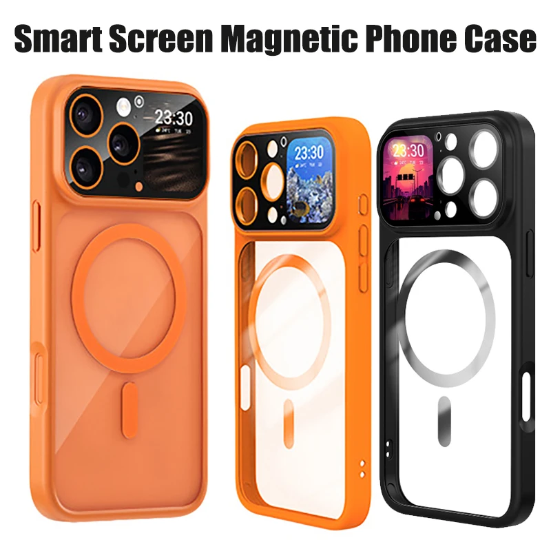 For iPhone 17 16 15 ProMax Protective Case Magnetic Phone Case Dynamic Wallpape AI Recording Real-time Transcription Translation