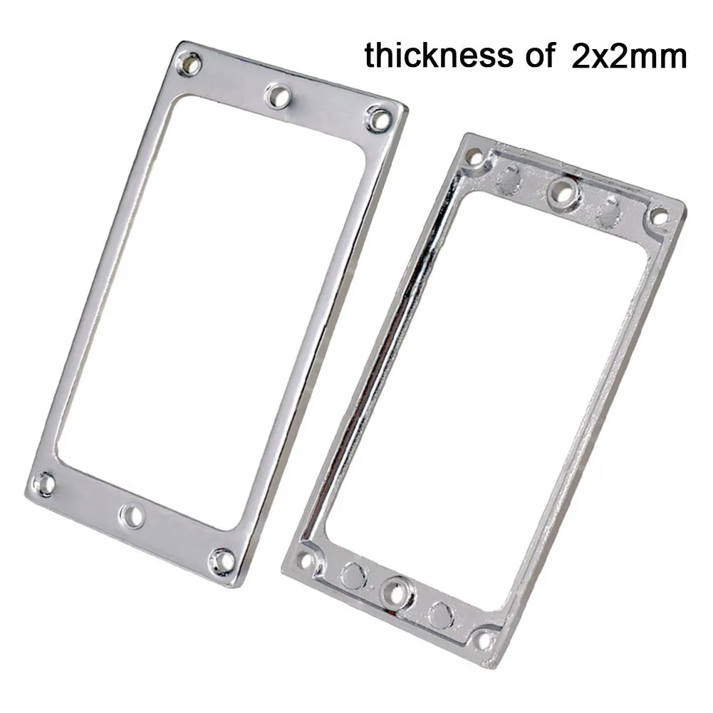 Stylish Metal Electric Guitar Humbucker Pickup Surround Frame Mounting Ring Pack of 2 Available Colors Silver Black Gold