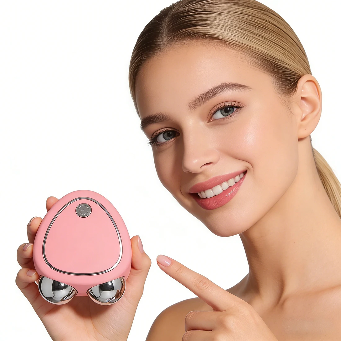 

Массажер для лифтинга лица, косметический прибор-роллер, EMS-микротоковый аппарат для омоложения и подтяжки кожи, мини-инструмент для скульптурирования лица