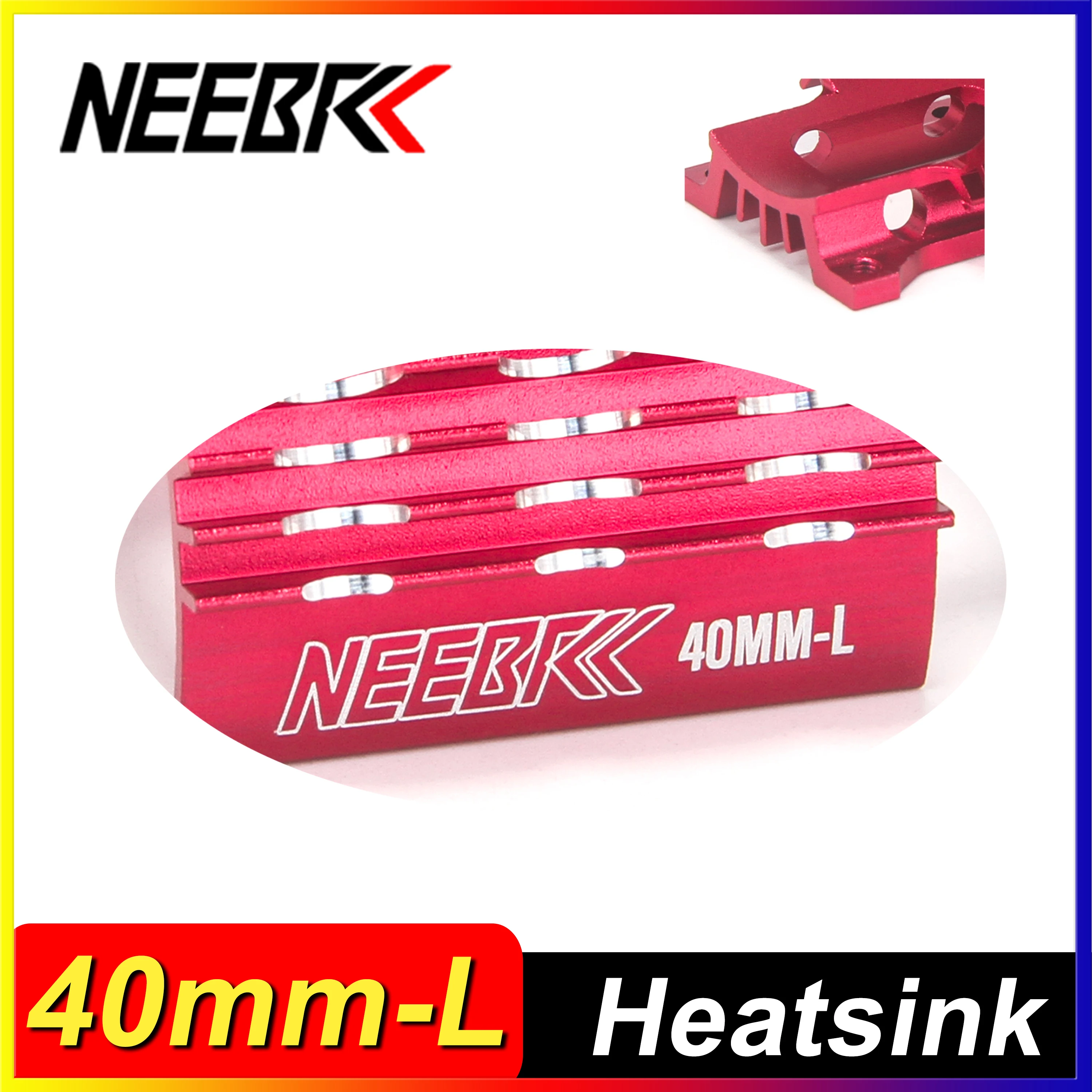 NEEBRC 40mm-L Металлический радиатор-охладитель двигателя 4268 4274 4092 для радиоуправляемых моделей автомобилей, краулеров, лодок масштаба 1/5, 1/8, 1/10, WLtoys, Traxx.