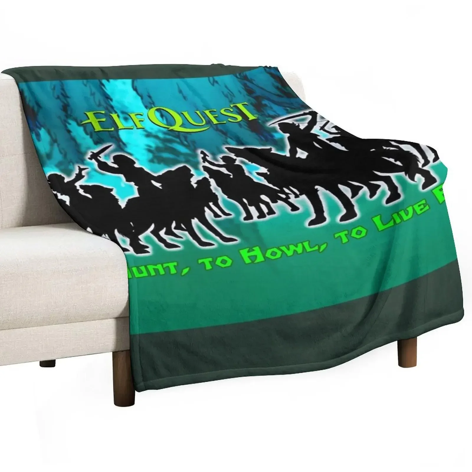 

ElfQuest: To Hunt, To Howl, To Live Free! Throw Blanket Sofas Thermals For Travel Blankets