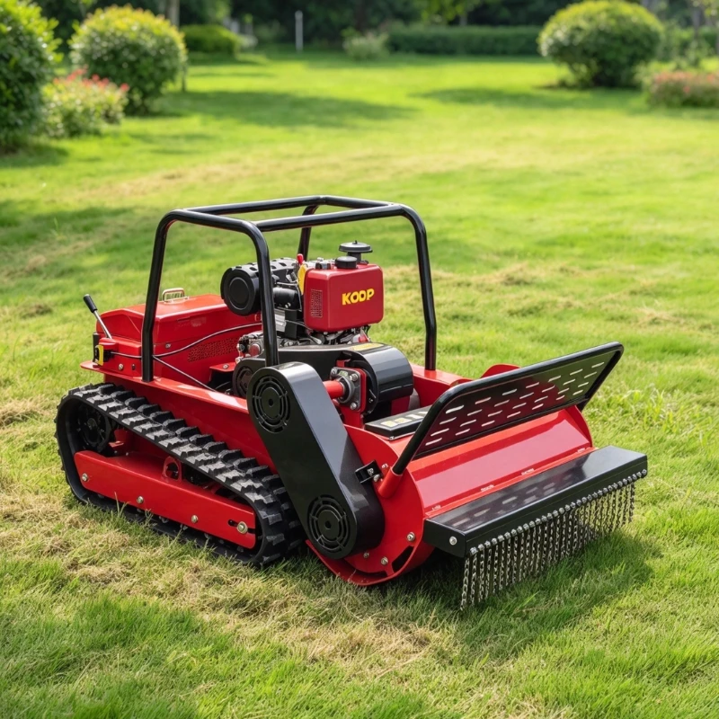 Crawler Type Remote Grass Cutter Hydraulic Adjustment Durable Structure For Complex Terrain Mowing CE Approved