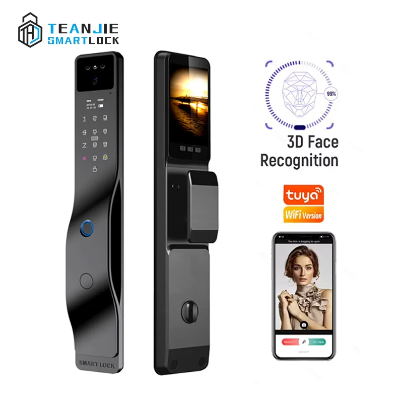 New Style Functional Hot Selling House Security App Remote Control Tuya Face Recognition Fingerprint Smart Lock Door Outdoor