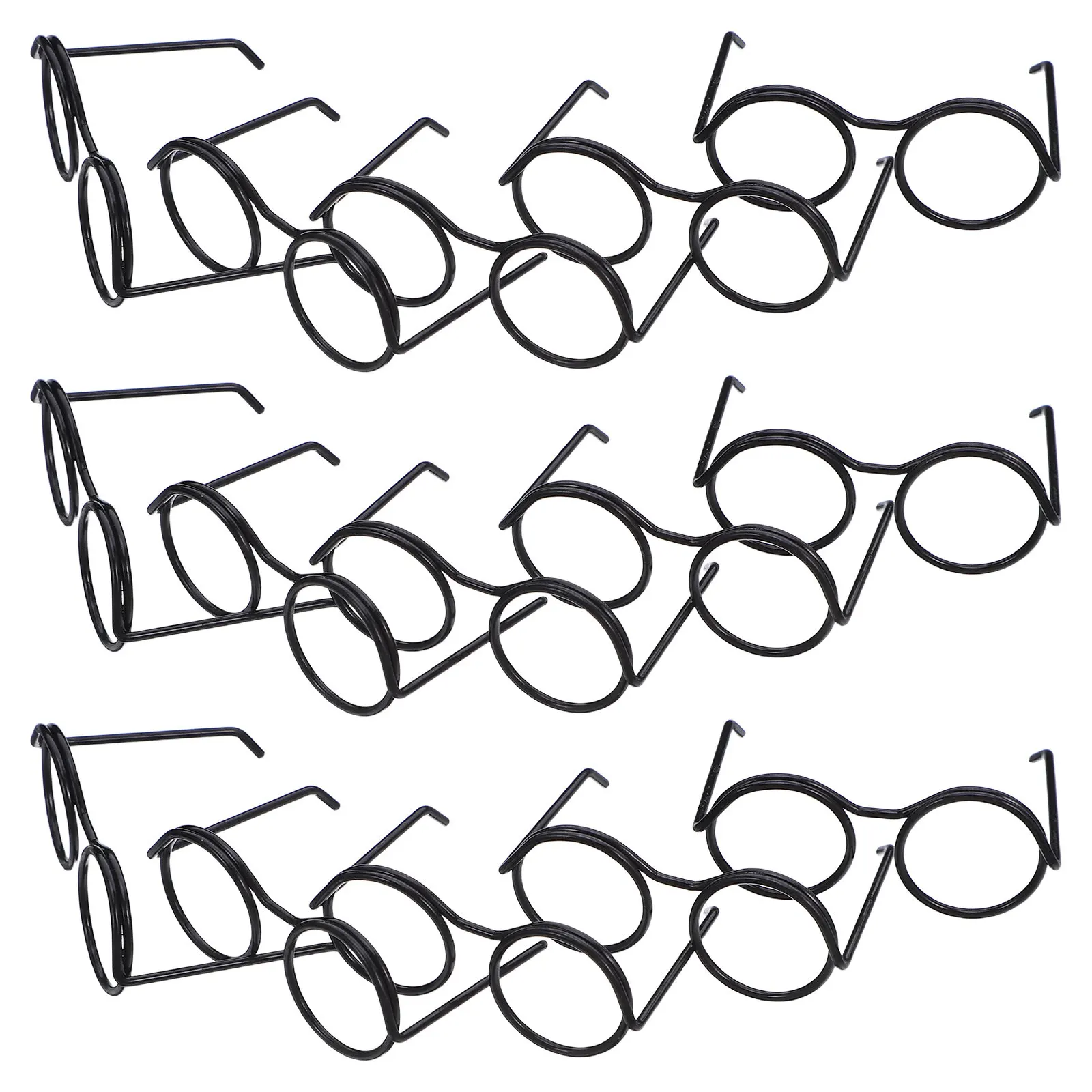

50Pcs Miniature Metal Eyeglasses Wire Frame Mini Glasses for Dollhouse Decoration Creative DIY Craft Supplies Dollhouse