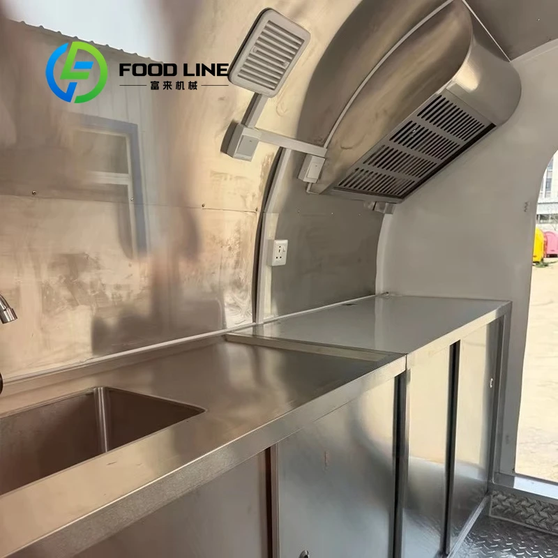 Fully Equipped 2025 Corn Mobile Food Trailer Kitchen Cart for Esquites Ice Cream Outdoor Restaurant Usage Customized