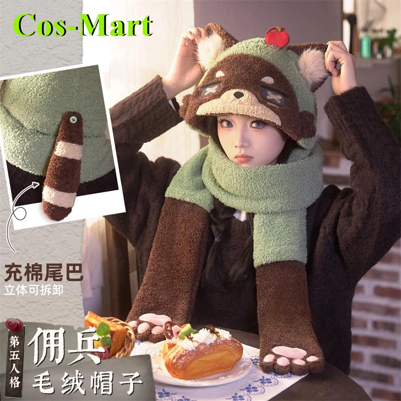 Cos-Mart Game Identity V Cos Mercenary Seer Prisoner Hat Cosplay Costumes Naib Subedar Eli Clark Luca Balsa Fur Hat Scarf New