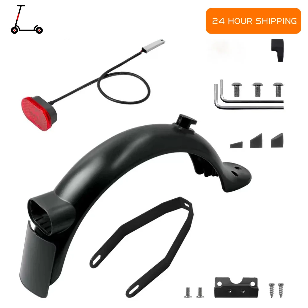 Kit de guardabarros trasero, accesorios para Xiaomi M365 Pro 2 1S, soporte de guardabarros para patinete eléctrico, luz trasera, protector de barro, piezas de repuesto esenciales