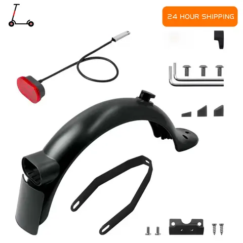 Rear Mudguard Kit Accessories For Xiaomi M365 Pro 2 1S Electric Scooter Fender Bracket Taillight Mud Guard Essential Spare Parts