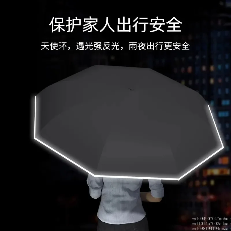 Color scheme Automatic reverse umbrella Long handle double-layer umbrella Weather and rain large double anti-storm special men