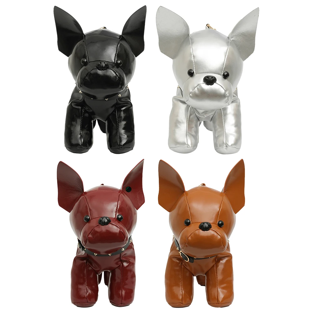 

Сумка через плечо для мужчин и женщин в форме бульдога, сумка через плечо из искусственной кожи с застежкой-молнией, сумка-портфель для покупок, путешествий