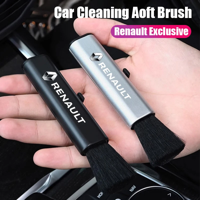 Cepillo de Limpieza para Coche, Telescópico, para Salida de Aire, Eliminación de Polvo, Cepillo Pequeño y Suave para Renault Clio, Sandero, Captur, Megane, R5, 4 E-tech, Scenic