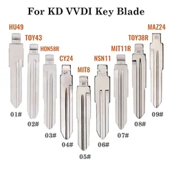 Chave remota sem cortes universal do carro da aleta, lâmina em branco, KD, Xhorse, VVDI, Keydiy, JMD, VW, Toyota, jipe, Chrysler, Honda, Kia, Nissan, 10 PCes