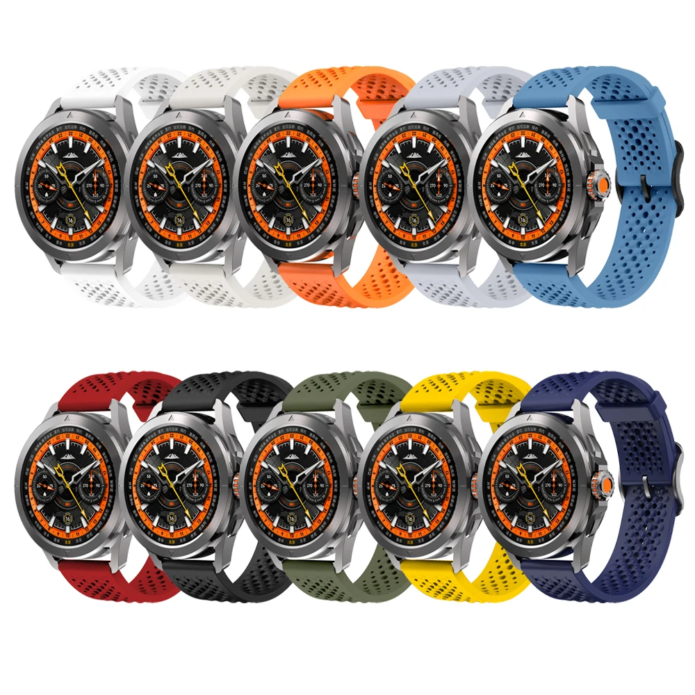 Cinturino in Silicone traspirante per Xiaomi Band Watch S3/S2 46mm 42mm/S1 Pro Active 22mm bracciale da esterno Correa accessori cinturino